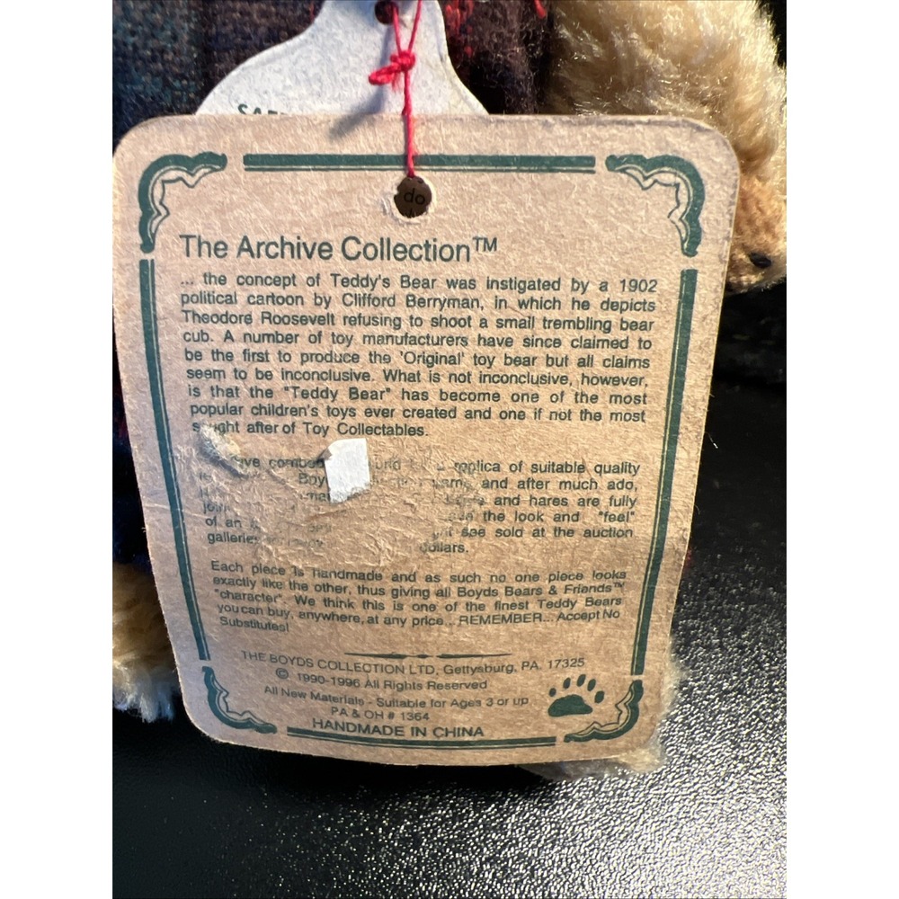Boyds Bear‎ Plush BECKY 6" Jointed and Poseable With tags Archive Collection - Picture 5 of 8